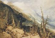 Joseph Mallord William Truner Montanvert,Valley of Chamouni (mk47) oil on canvas
